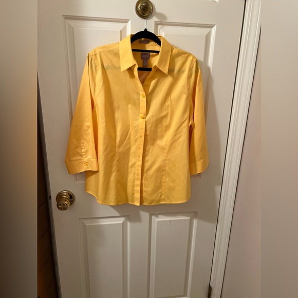 Chico’s Non Iron Cotton Top NWOT Size 12 - Picture 5 of 10